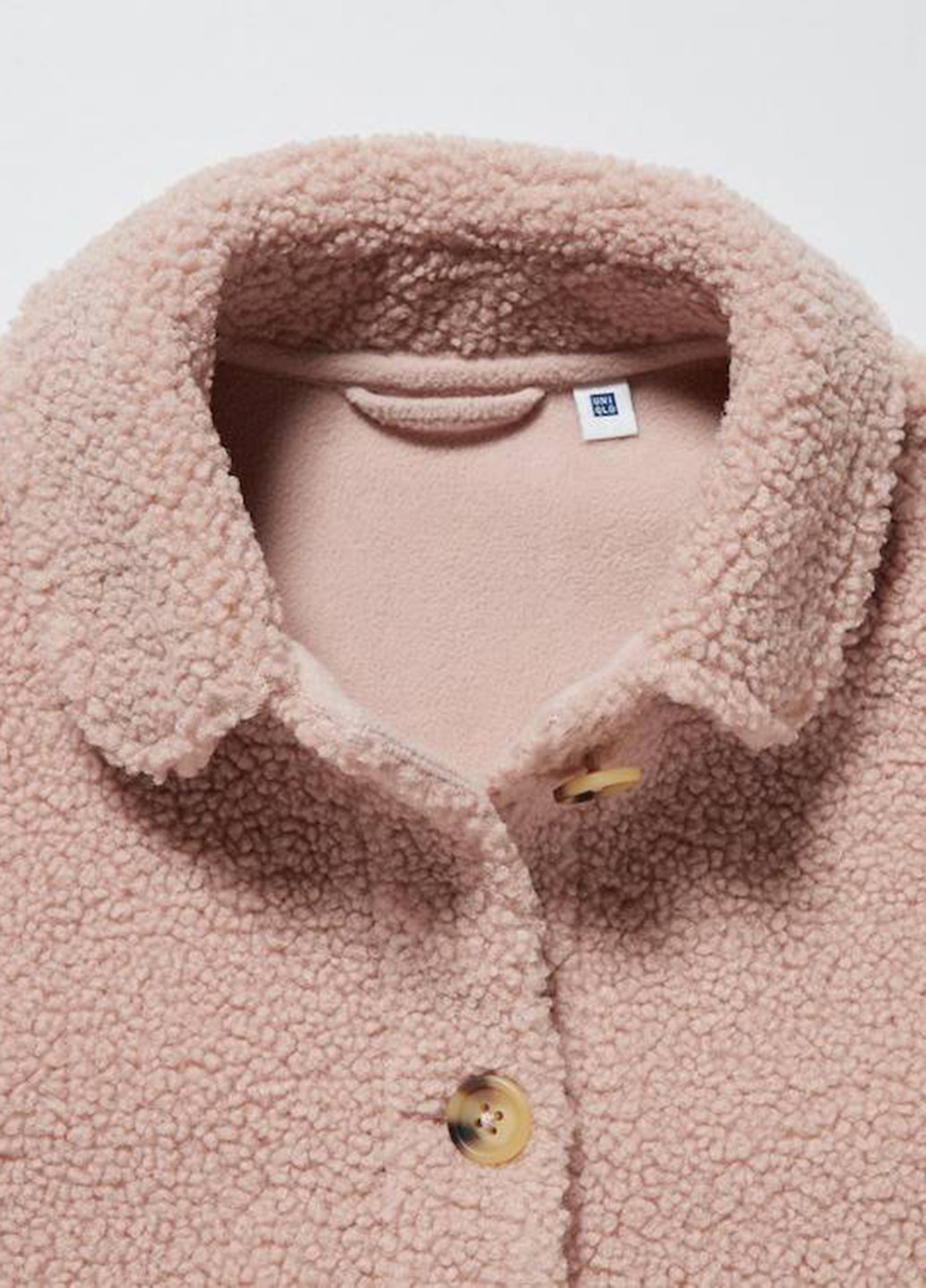 Розовое демисезонное Пальто однобортное Uniqlo