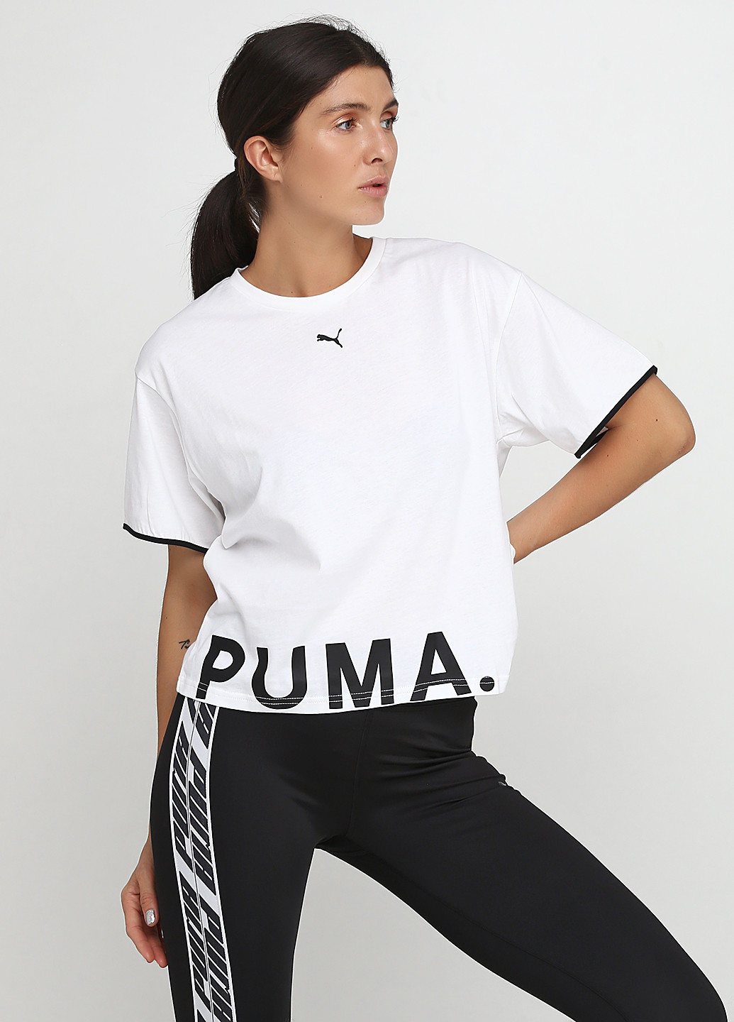 Белая всесезон футболка Puma Chase Cotton Tee