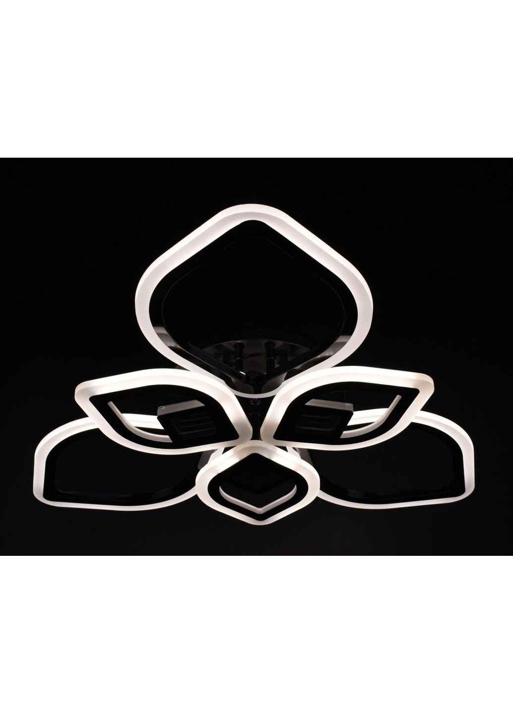 Люстра стельова LED з пультом A2721/3+3-3D-bk Чорний 10х60х60 см. Sunnysky (253628745)