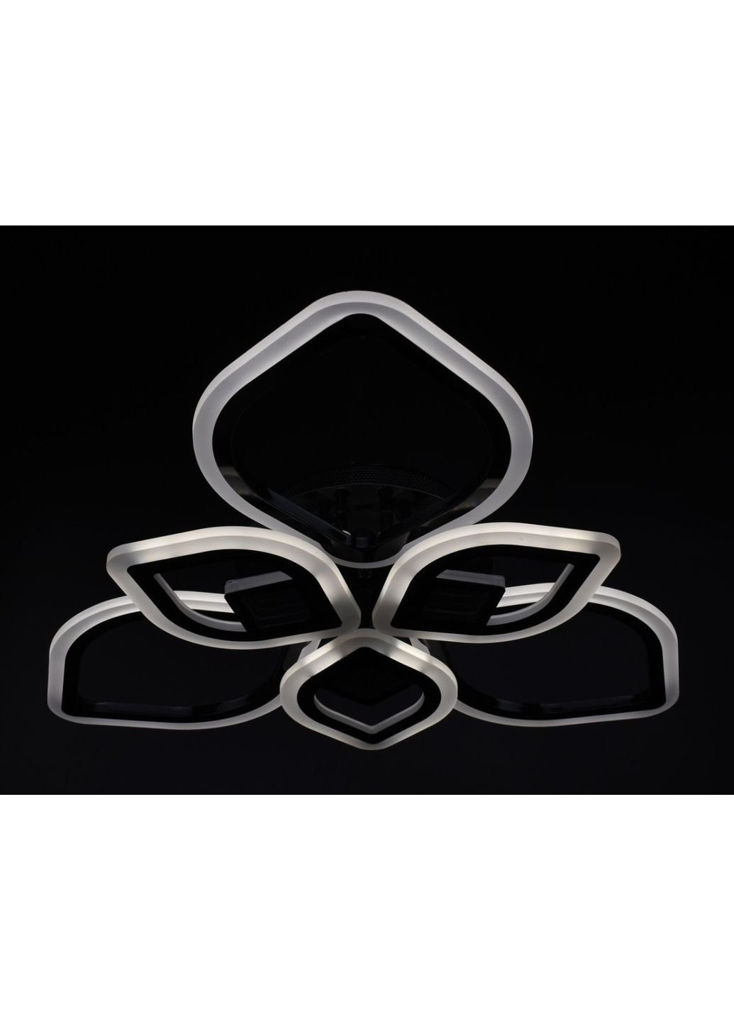 Люстра стельова LED з пультом A2721/3+3-3D-bk Чорний 10х60х60 см. Sunnysky (253628745)