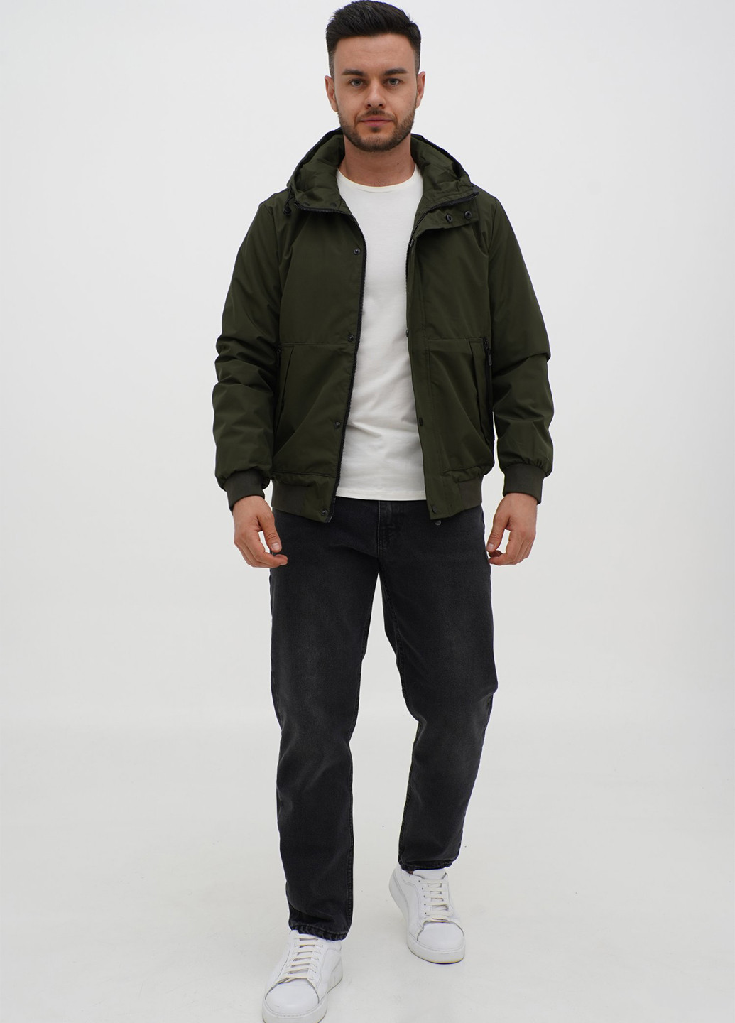 Оливковая (хаки) демисезонная куртка Trend Collection