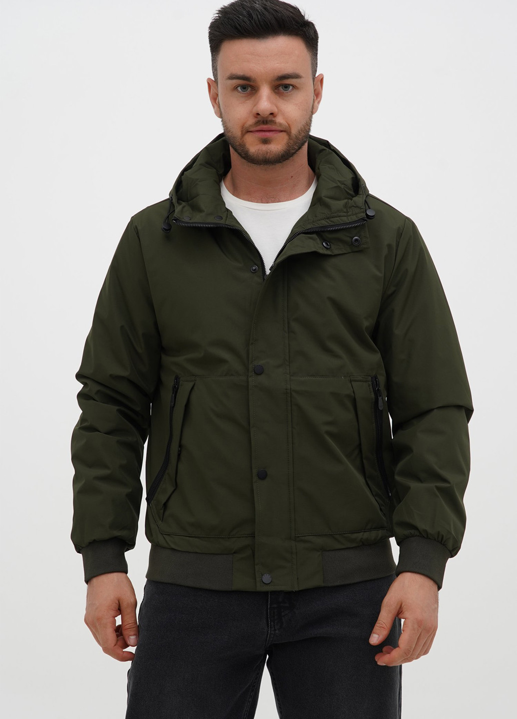 Оливковая (хаки) демисезонная куртка Trend Collection