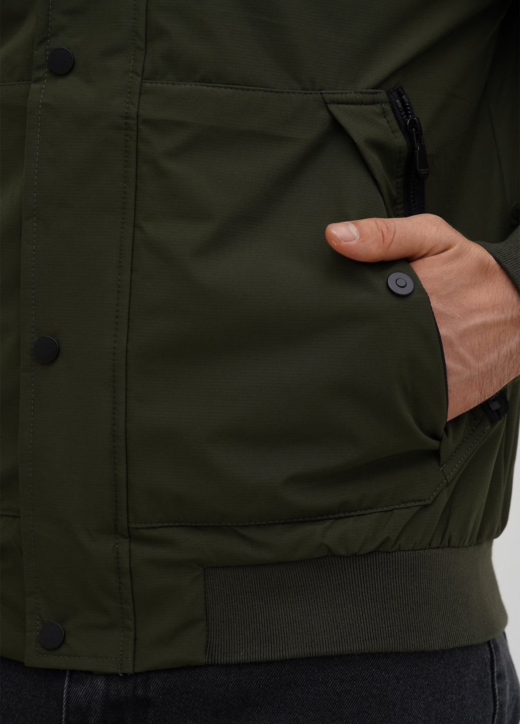 Оливковая (хаки) демисезонная куртка Trend Collection