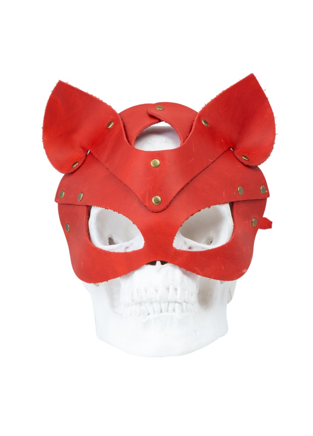 Премиум маска кошечки, натуральная кожа, красная, подарочная упаковка LOVECRAFT (254885500)