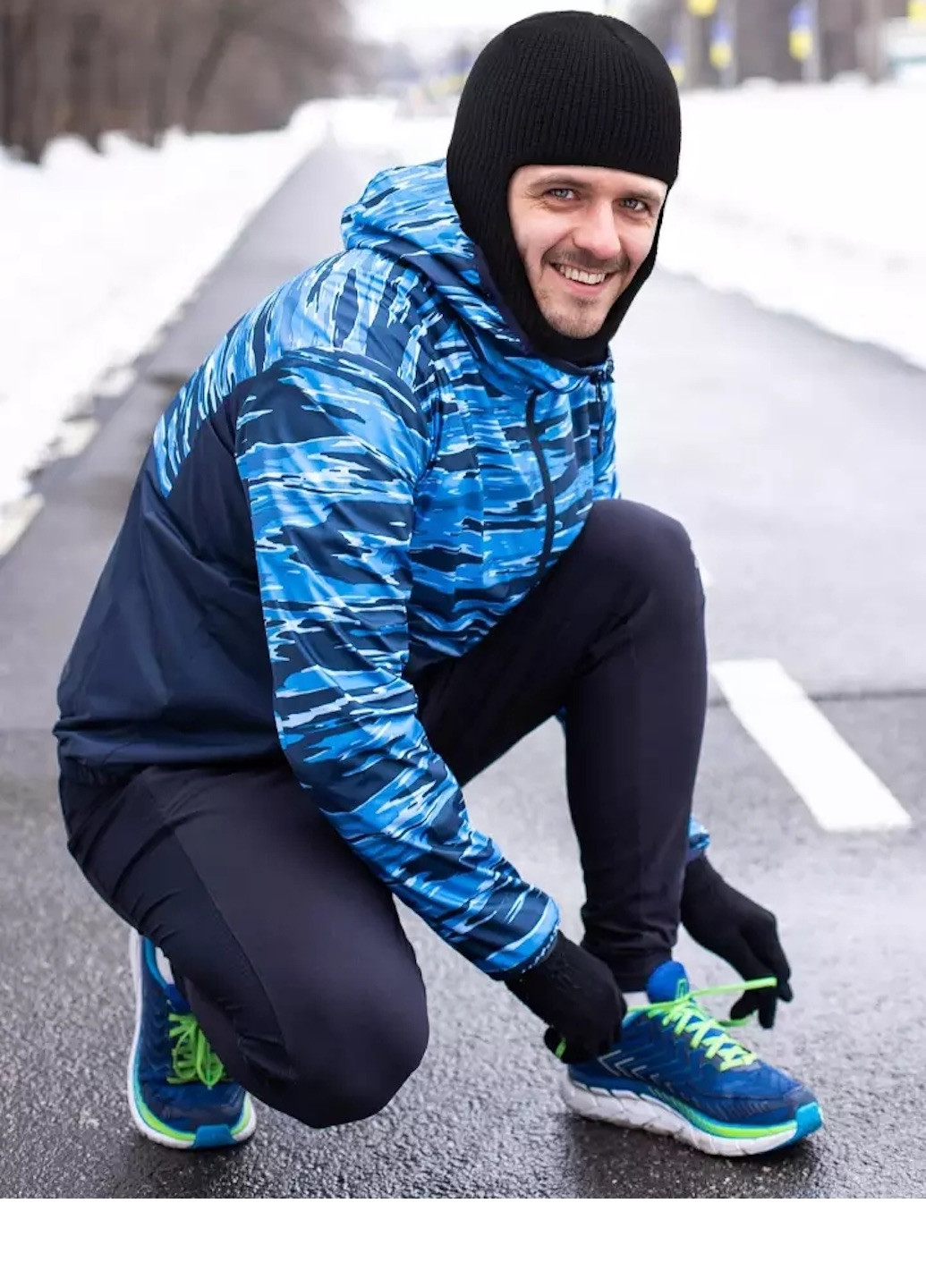 Reis балаклава-шапка 2в1 унисекс черная однотонный черный производство - Польша