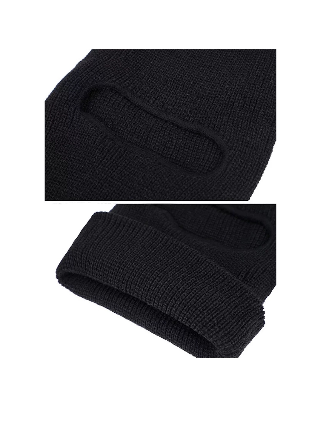 Reis балаклава-шапка 2в1 унисекс черная однотонный черный производство - Польша