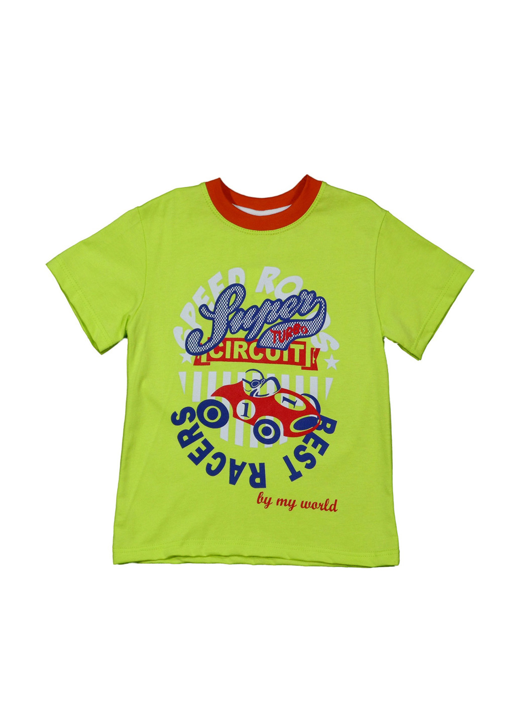 Салатова літня футболка з коротким рукавом My World