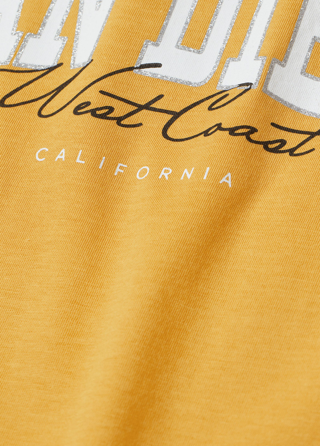 Горчичная летняя футболка H&M