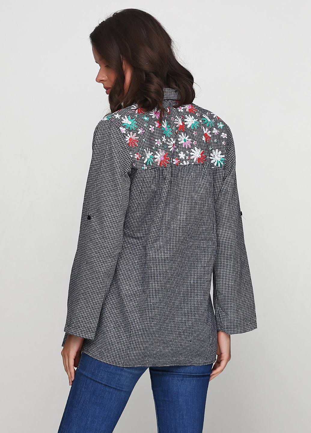 Черная кэжуал рубашка в клетку Red Queen