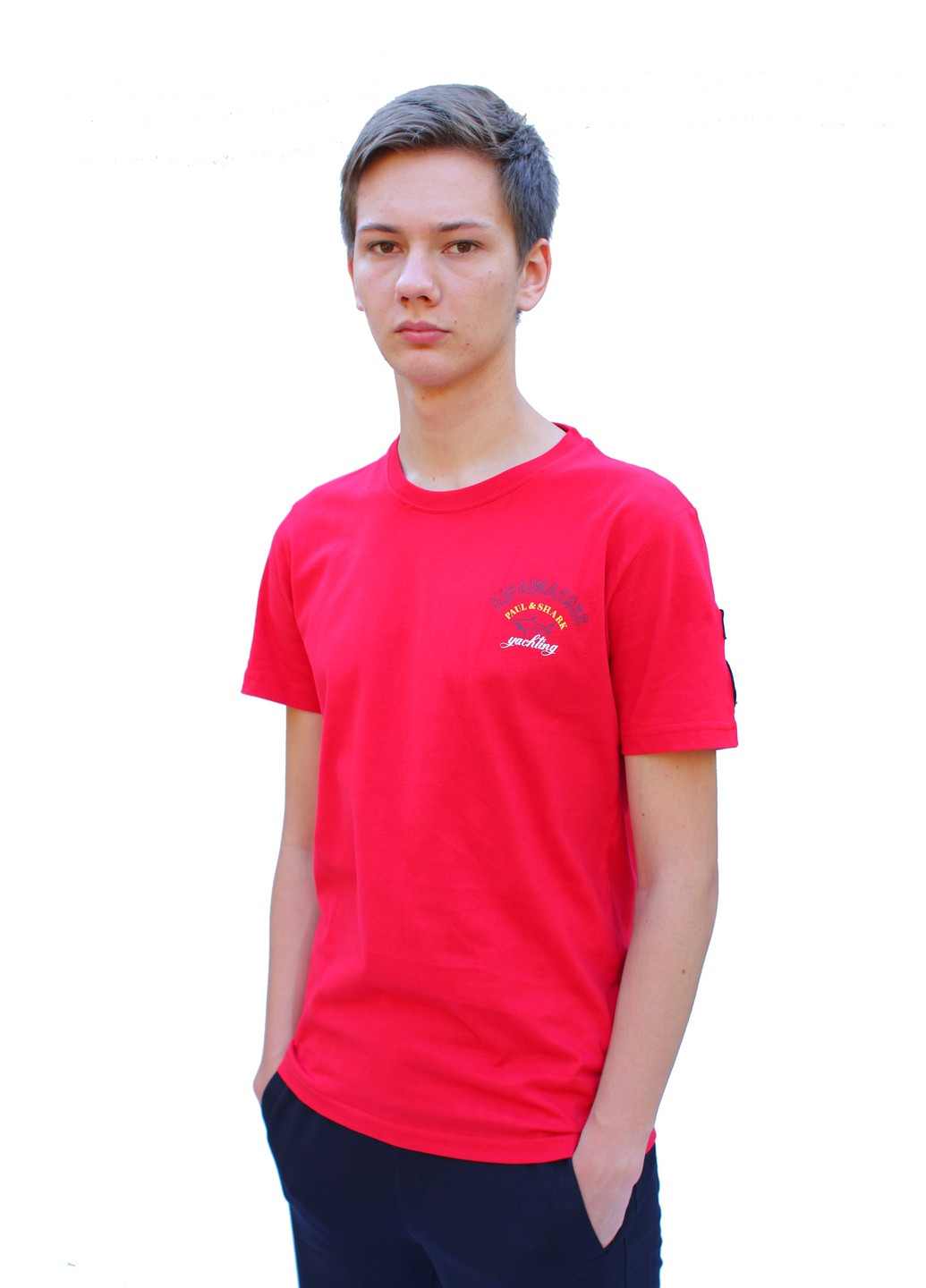 Темно-червона футболка чоловіча Paul & Shark KIPAWA