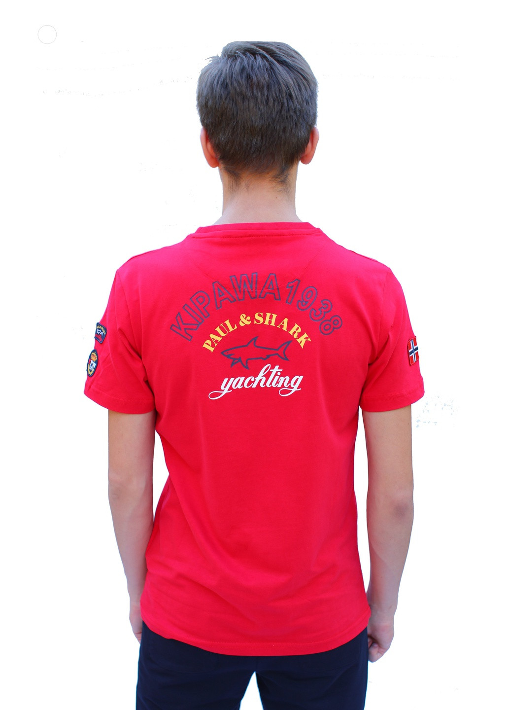 Темно-красная футболка мужская Paul & Shark KIPAWA