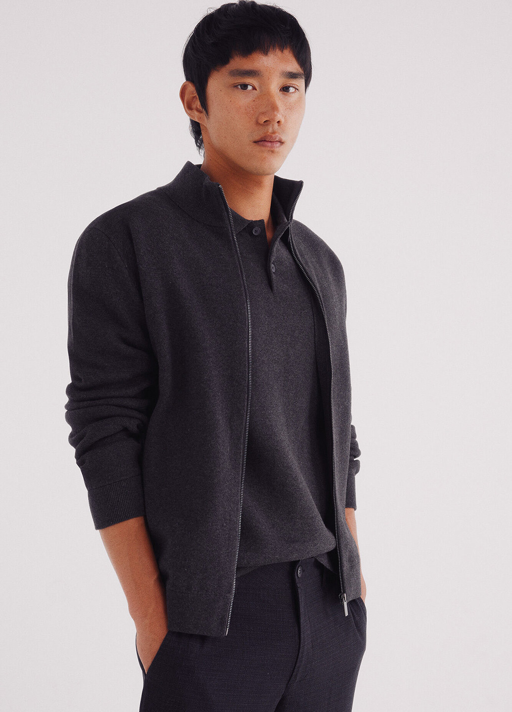 Темно-серый демисезонный кардиган Springfield