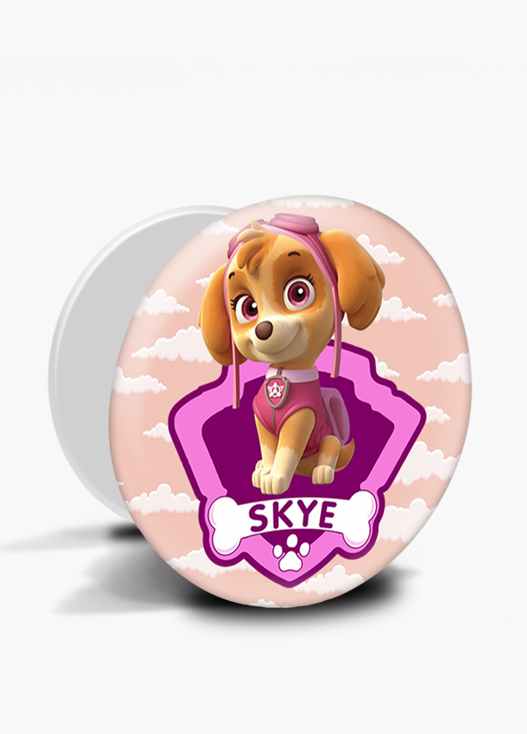 Попсокет (Popsockets) тримач для смартфону Щенячий патруль (PAW Patrol) (8754-1609) Чорний MobiPrint (216748244)