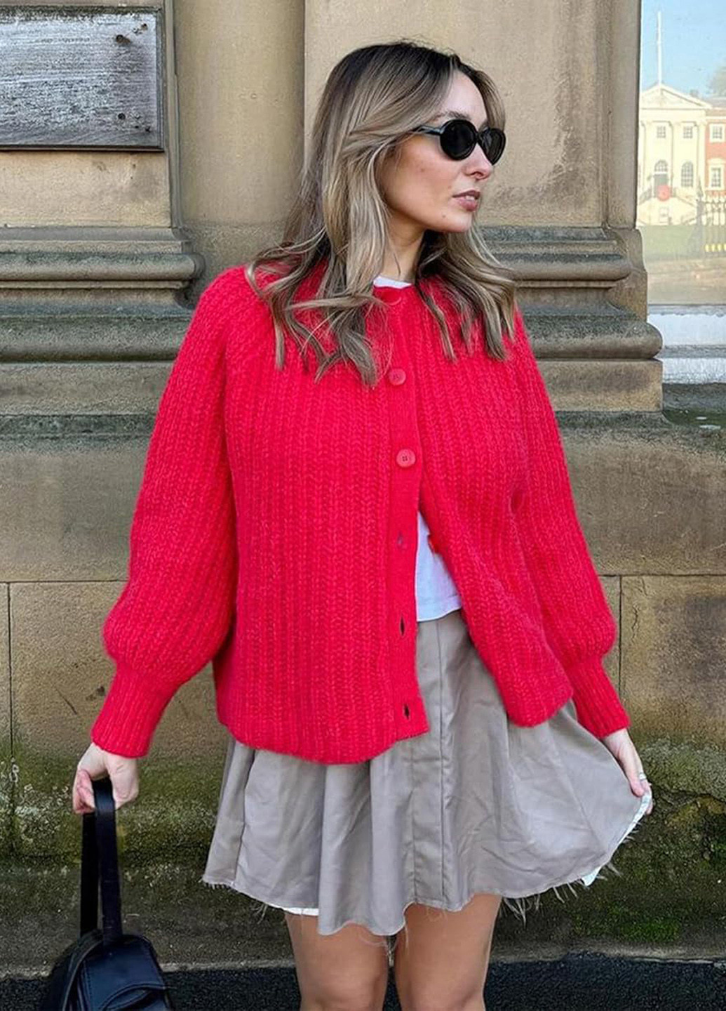 Красный демисезонный кардиган SHEIN