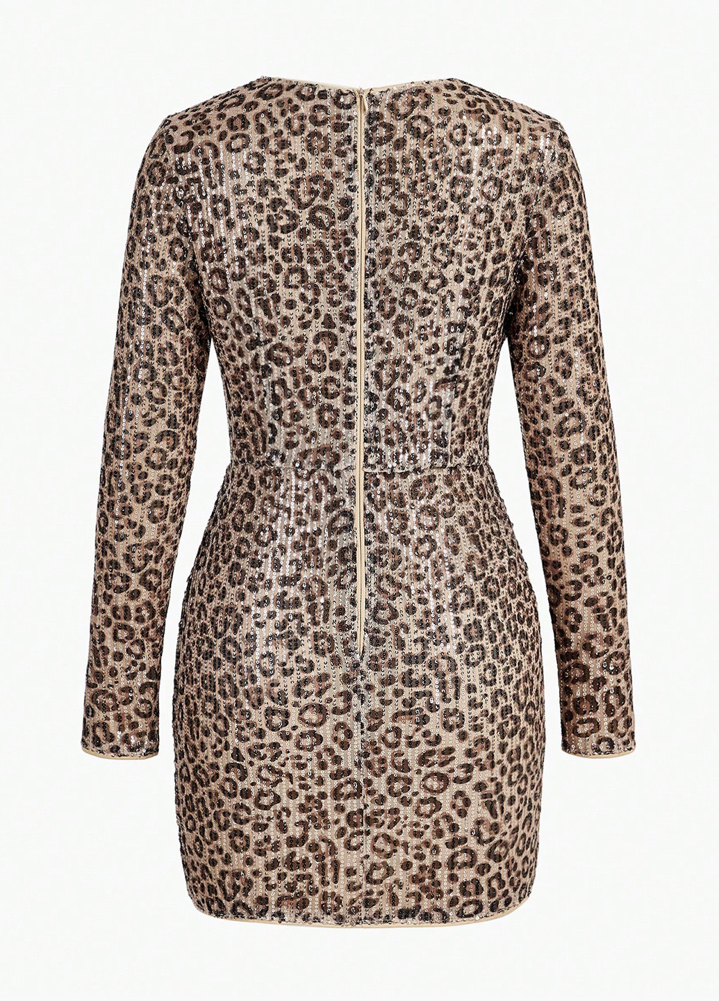 Світло-коричнева вечірня сукня силуетна SHEIN леопардовий