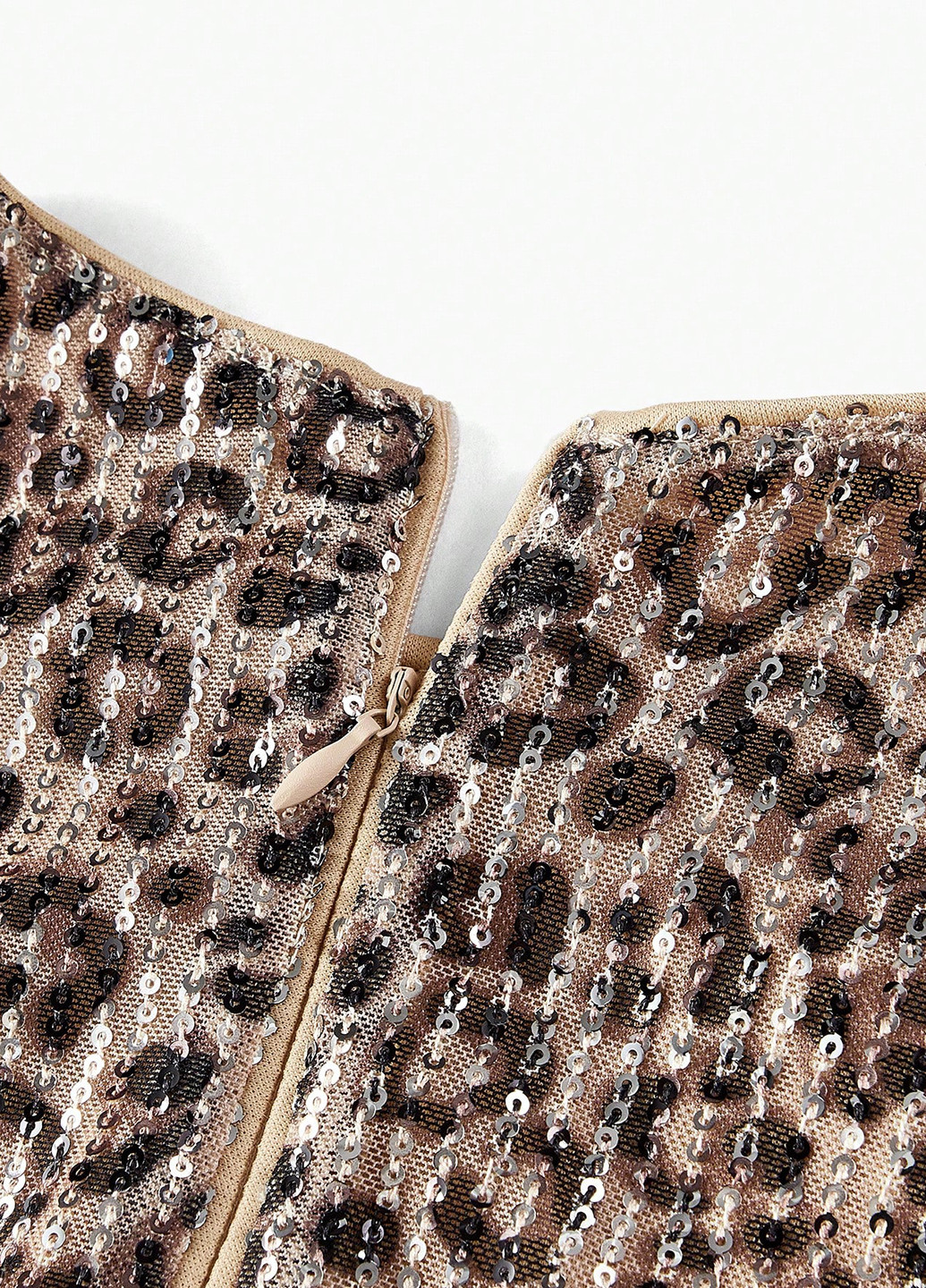 Світло-коричнева вечірня сукня силуетна SHEIN леопардовий