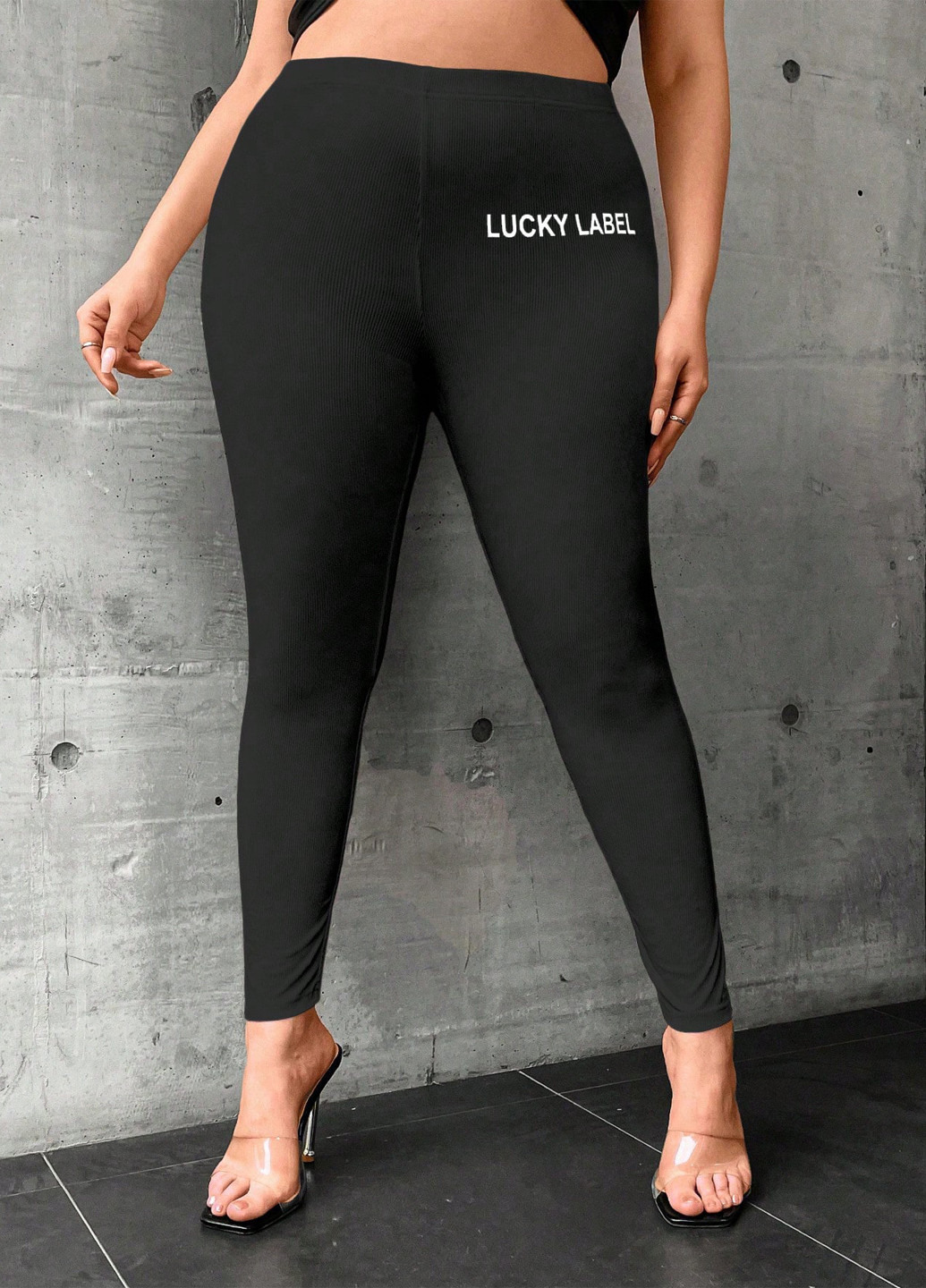 Черные летние леггинсы SHEIN