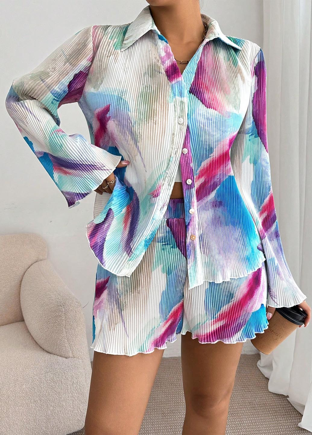 Костюм (блуза, шорти) SHEIN (345558662)