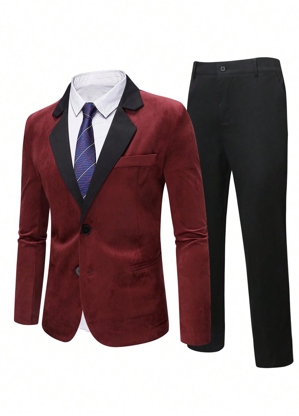 Комбинированный демисезонный костюм (пиджак, брюки) брючный SHEIN