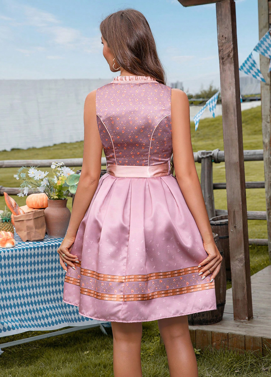 Світло-рожева карнавальний сукня бебі долл SHEIN однотонна