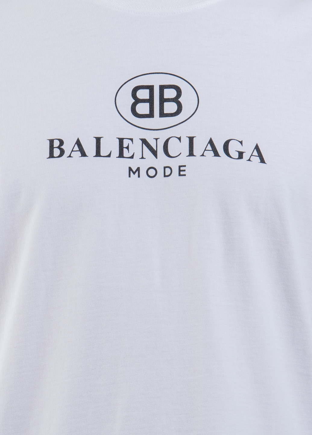 Белая серая футболка с логотипом Balenciaga