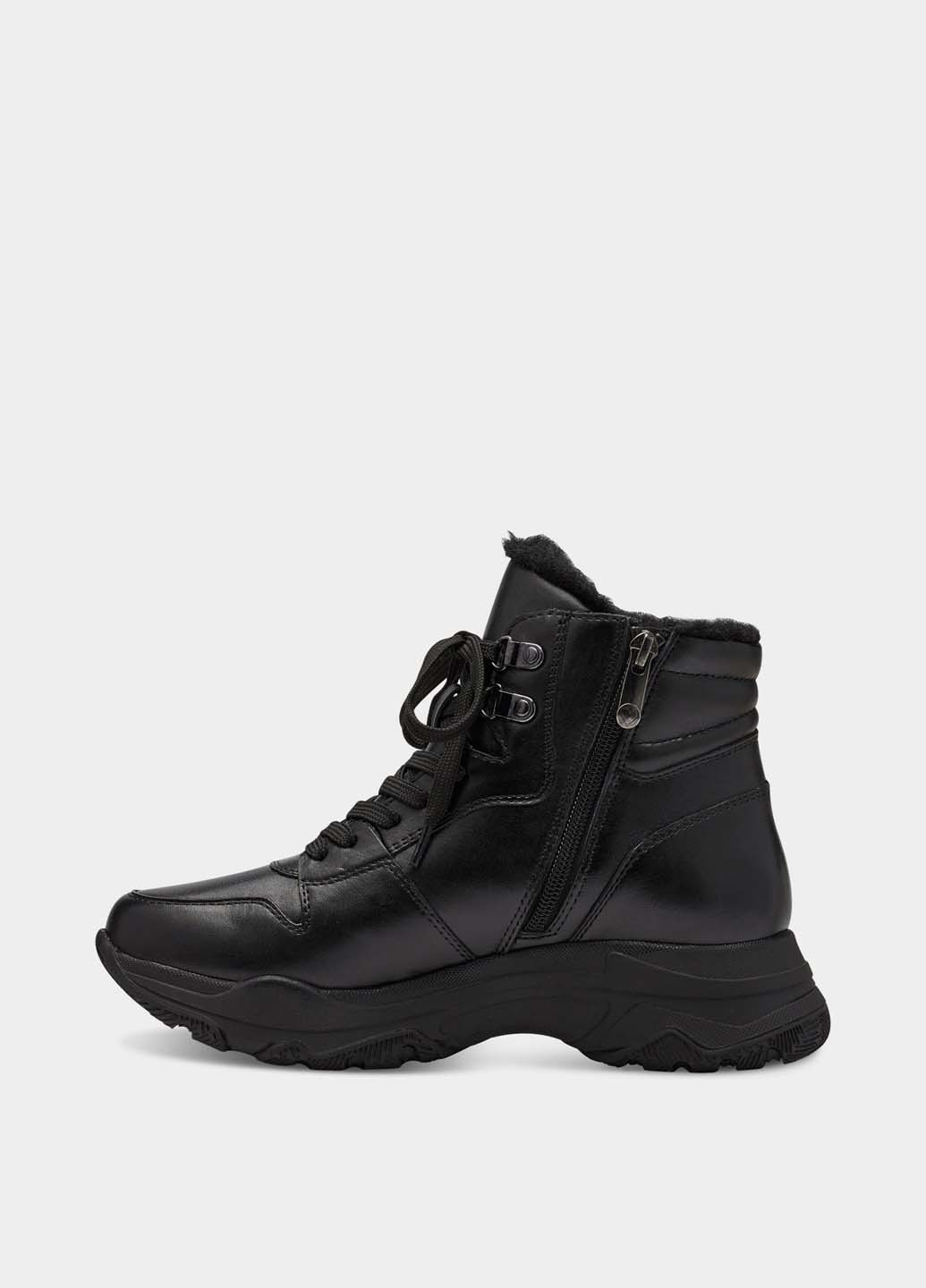 Осенние ботинки сникерсы Marco Tozzi со шнуровкой из искусственной кожи