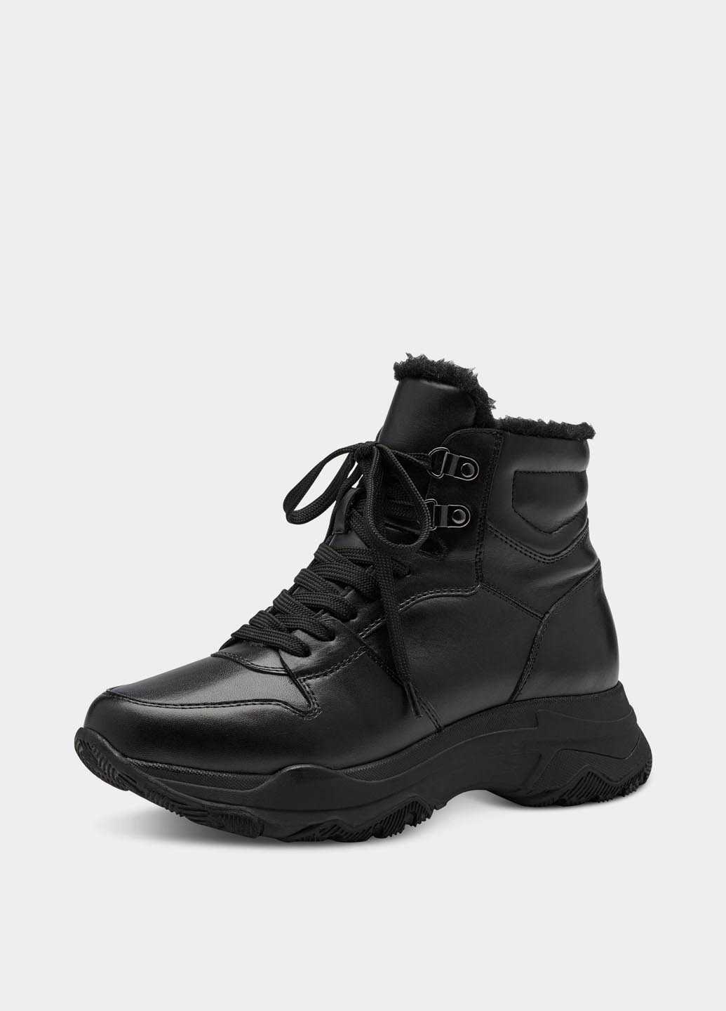 Осенние ботинки сникерсы Marco Tozzi со шнуровкой из искусственной кожи