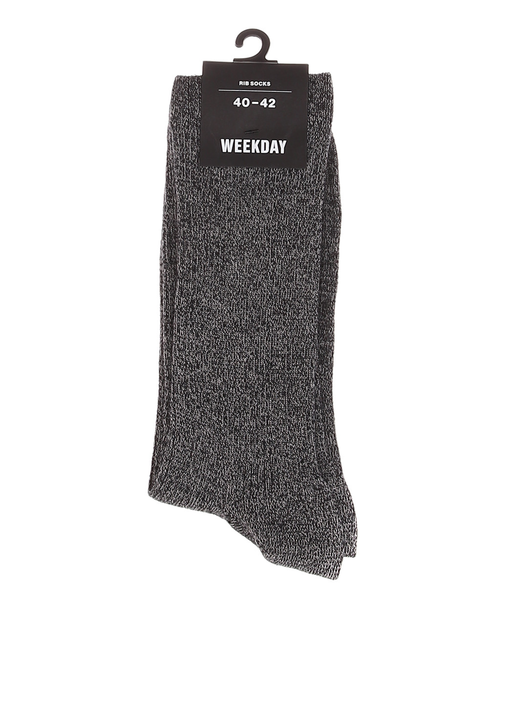 Носки Weekday без уплотненного носка меланжи тёмно-серые повседневные
