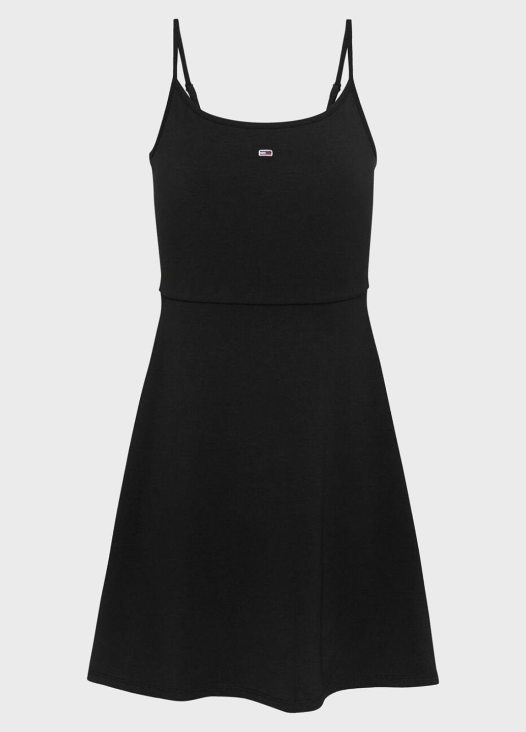 Чорна кежуал сукня кльош Tommy Jeans однотонна