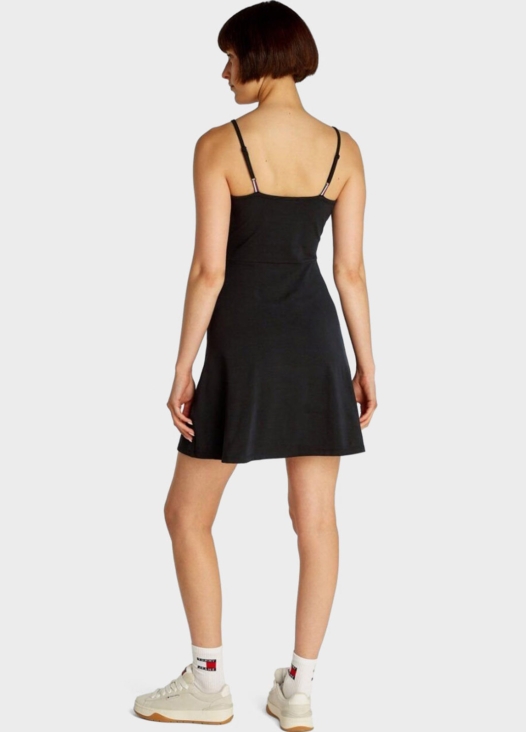 Чорна кежуал сукня кльош Tommy Jeans однотонна