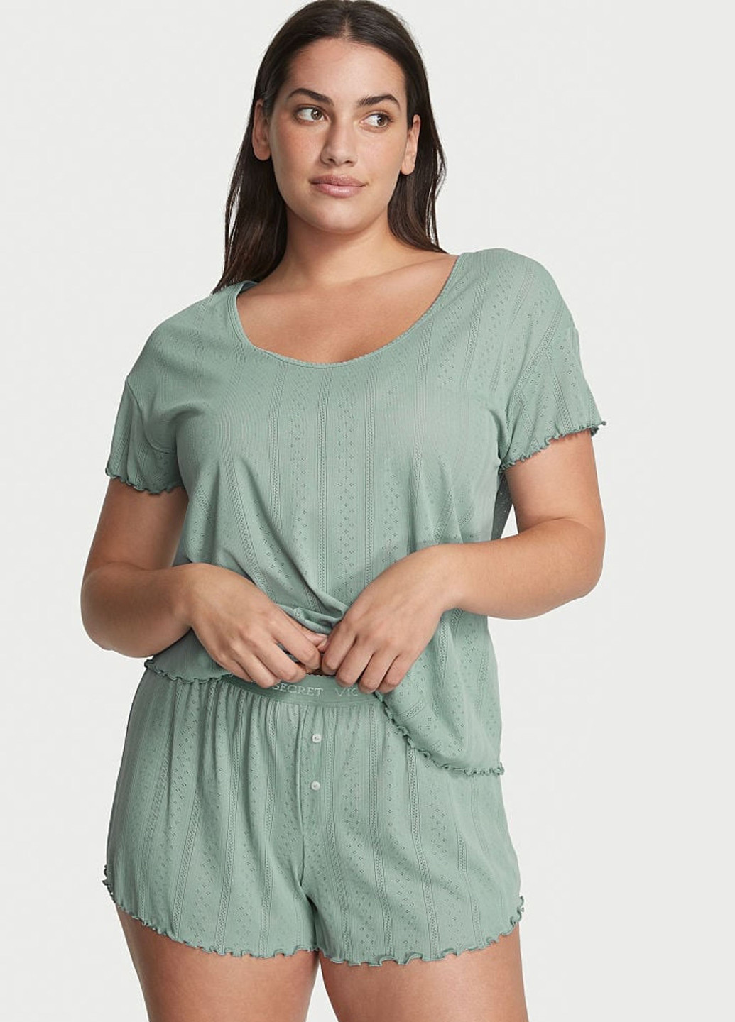 М'ятна всесезон піжама (футболка, шорти) футболка + шорти Victoria's Secret