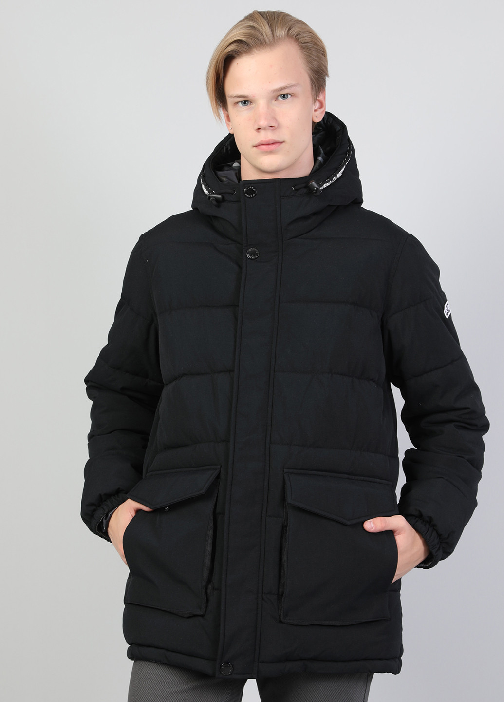 Черная зимняя куртка двусторонняя Colin's