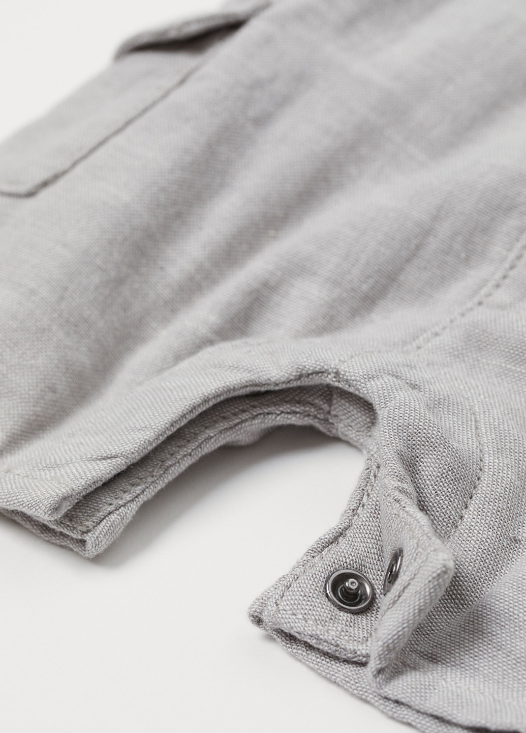 Комбинезон H&M комбинезон-шорты меланж светло-серый кэжуал хлопок