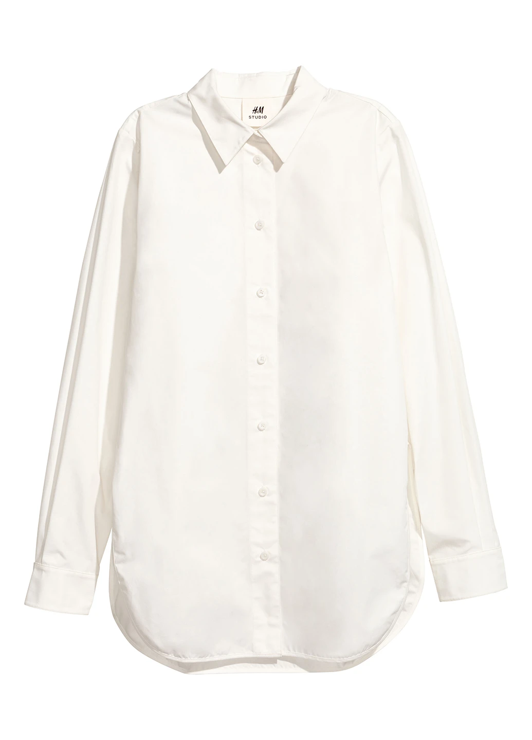 Белая кэжуал рубашка H&M Studio