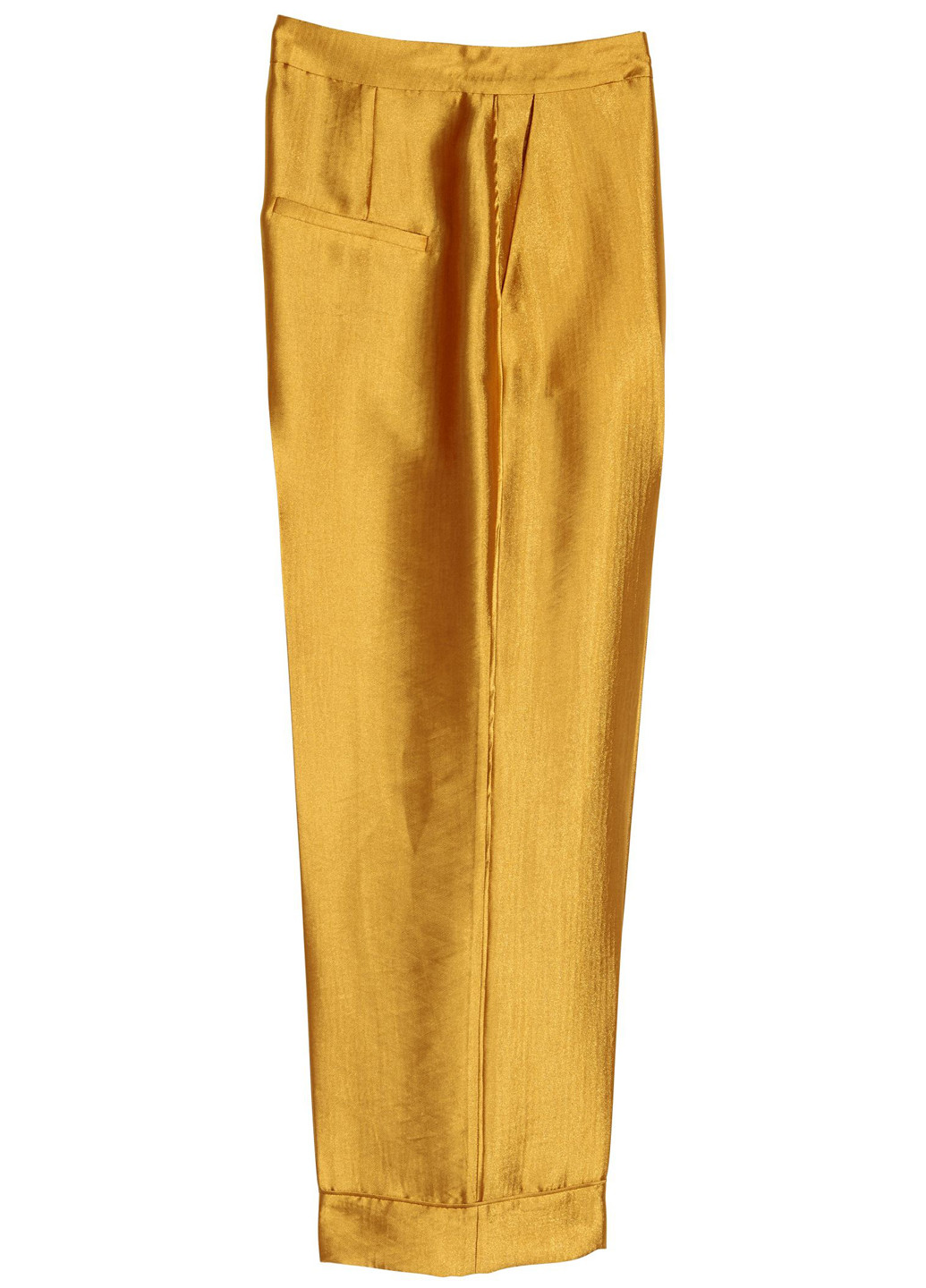 Золотые кэжуал демисезонные прямые брюки H&M