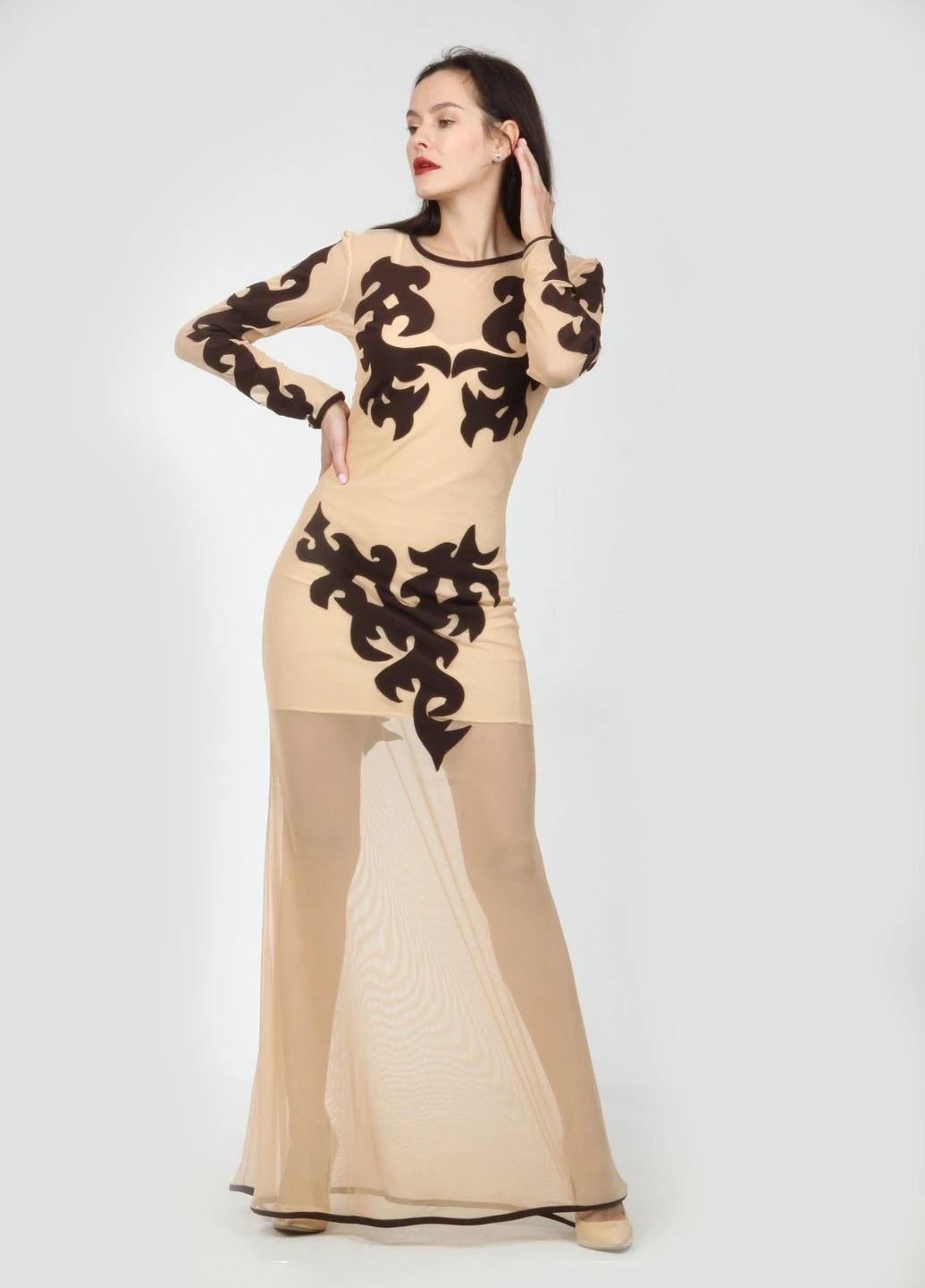 Бежева кежуал плаття, сукня Enna Levoni однотонна