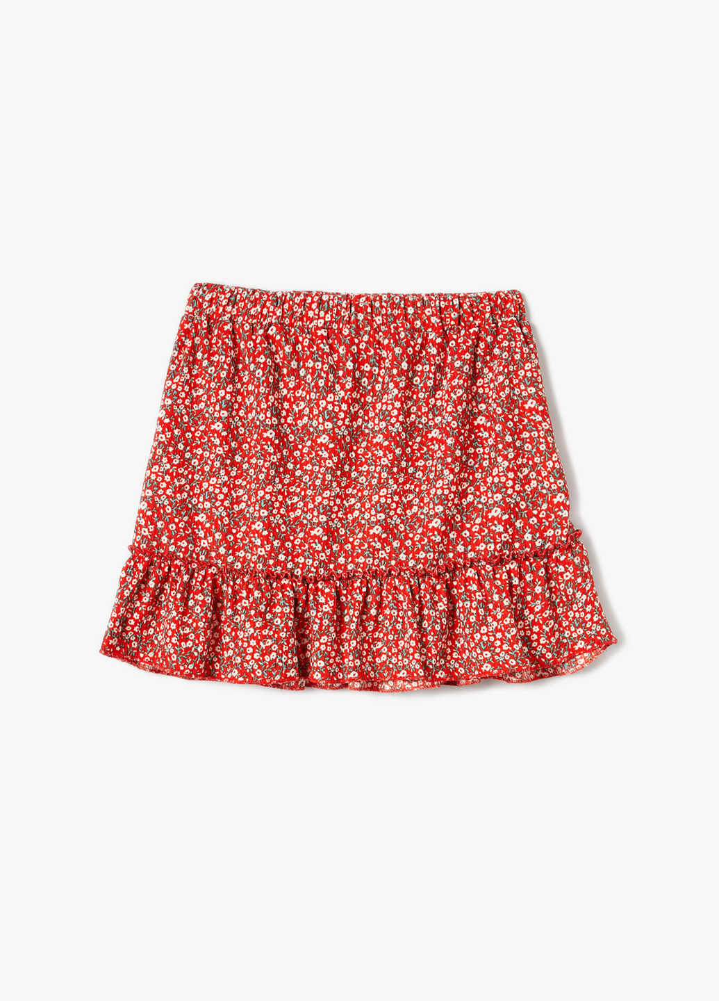 Красная кэжуал цветочной расцветки юбка KOTON клешированная