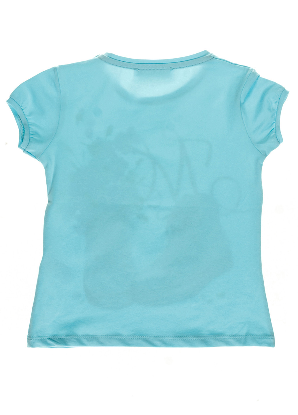 Голубая летняя футболка с коротким рукавом Miss Lorelli
