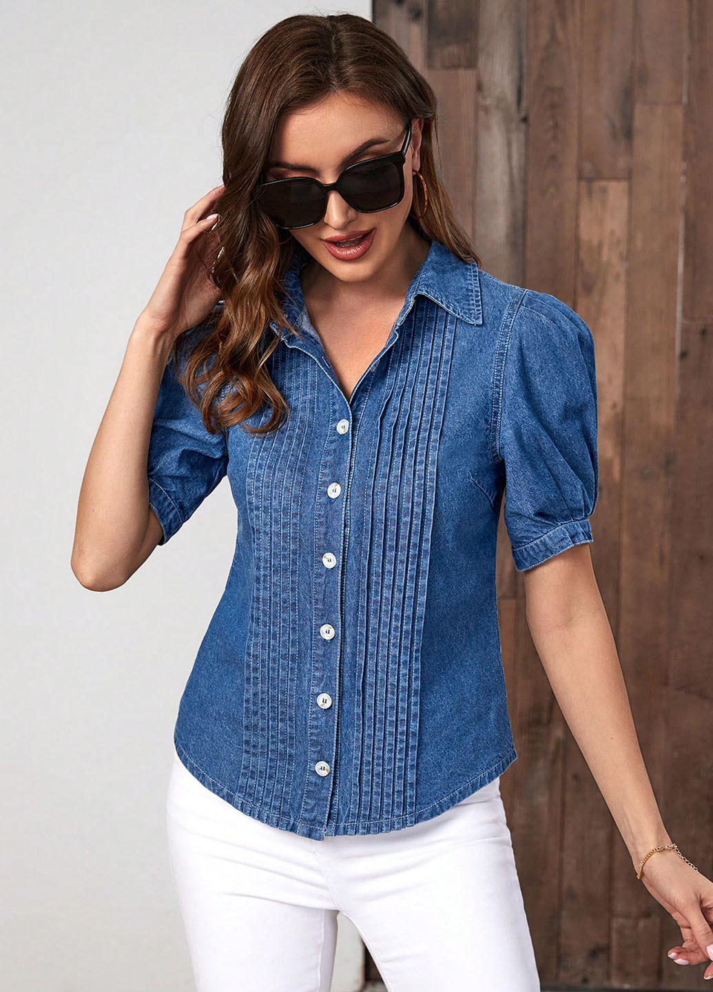 Синяя блуза SHEIN