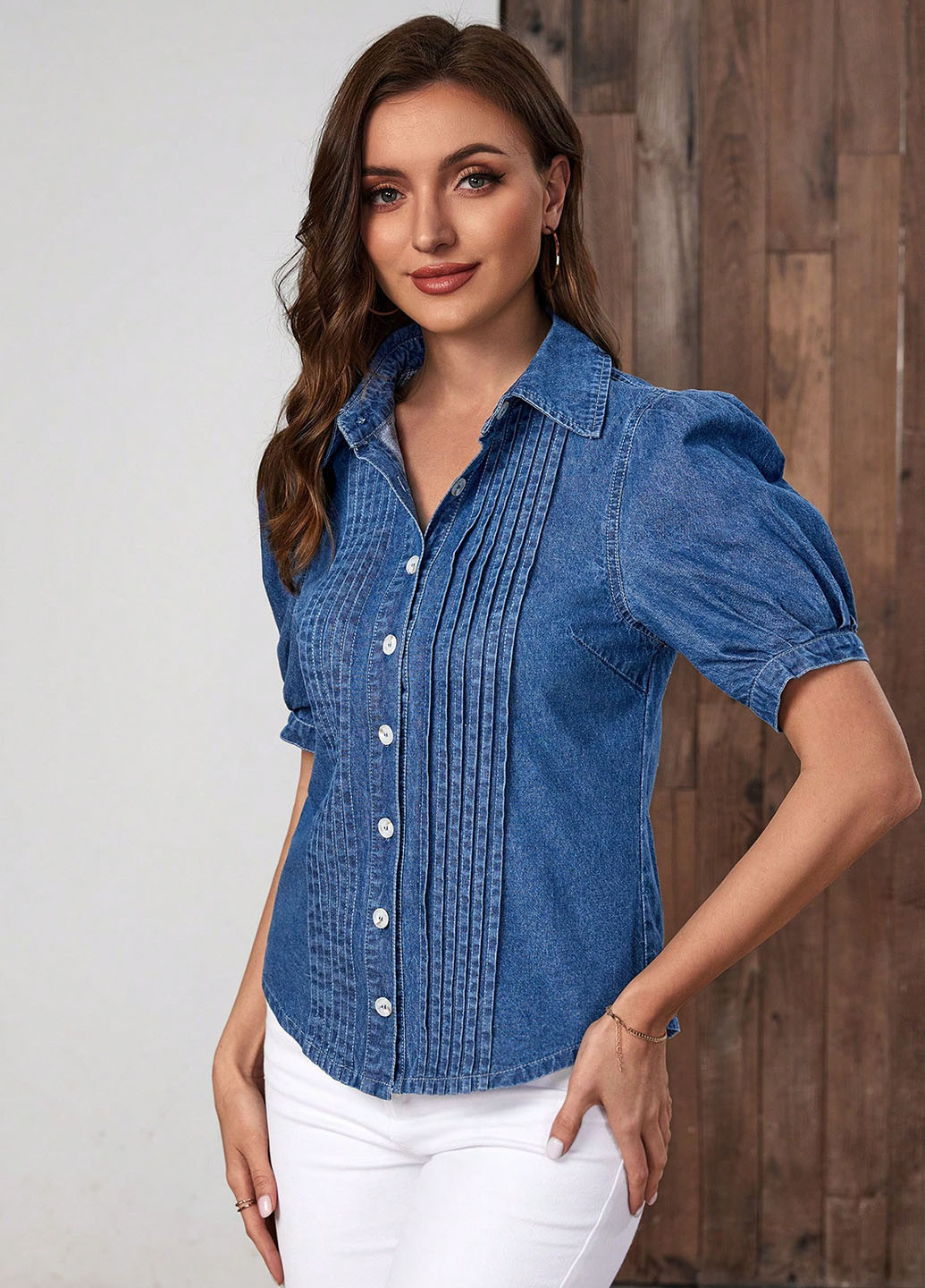 Синяя блуза SHEIN