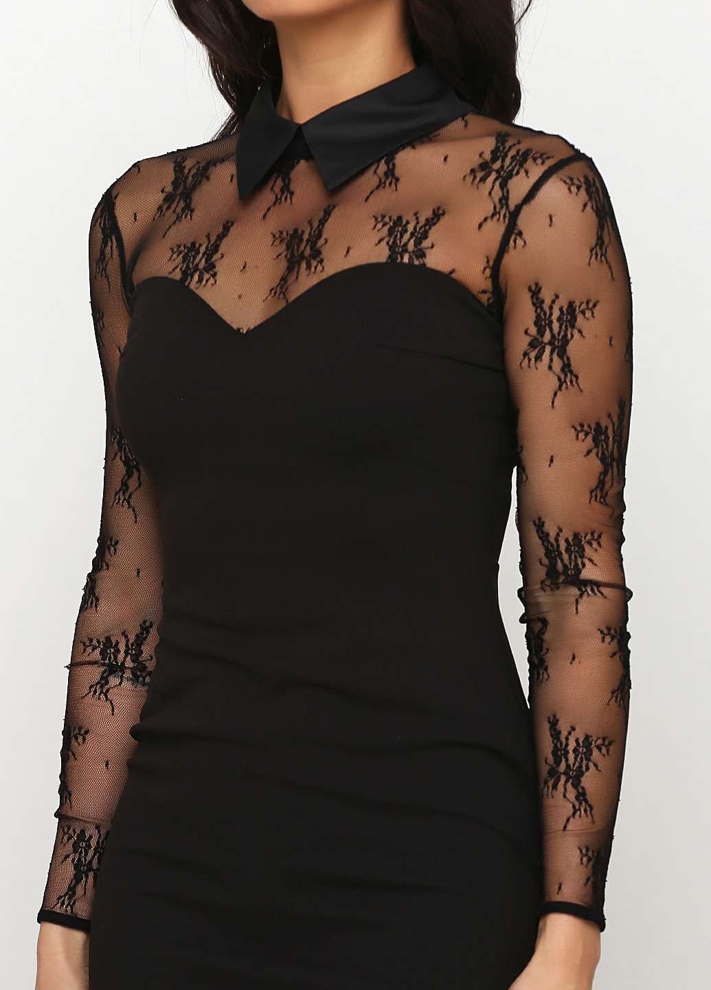 Чорна коктейльна сукня футляр Gepur однотонна
