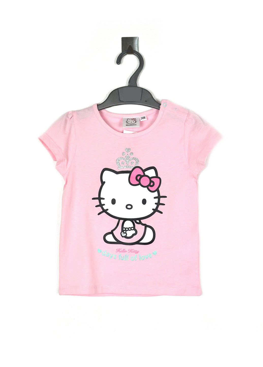 Світло-рожева літня футболка з коротким рукавом Hello Kitty