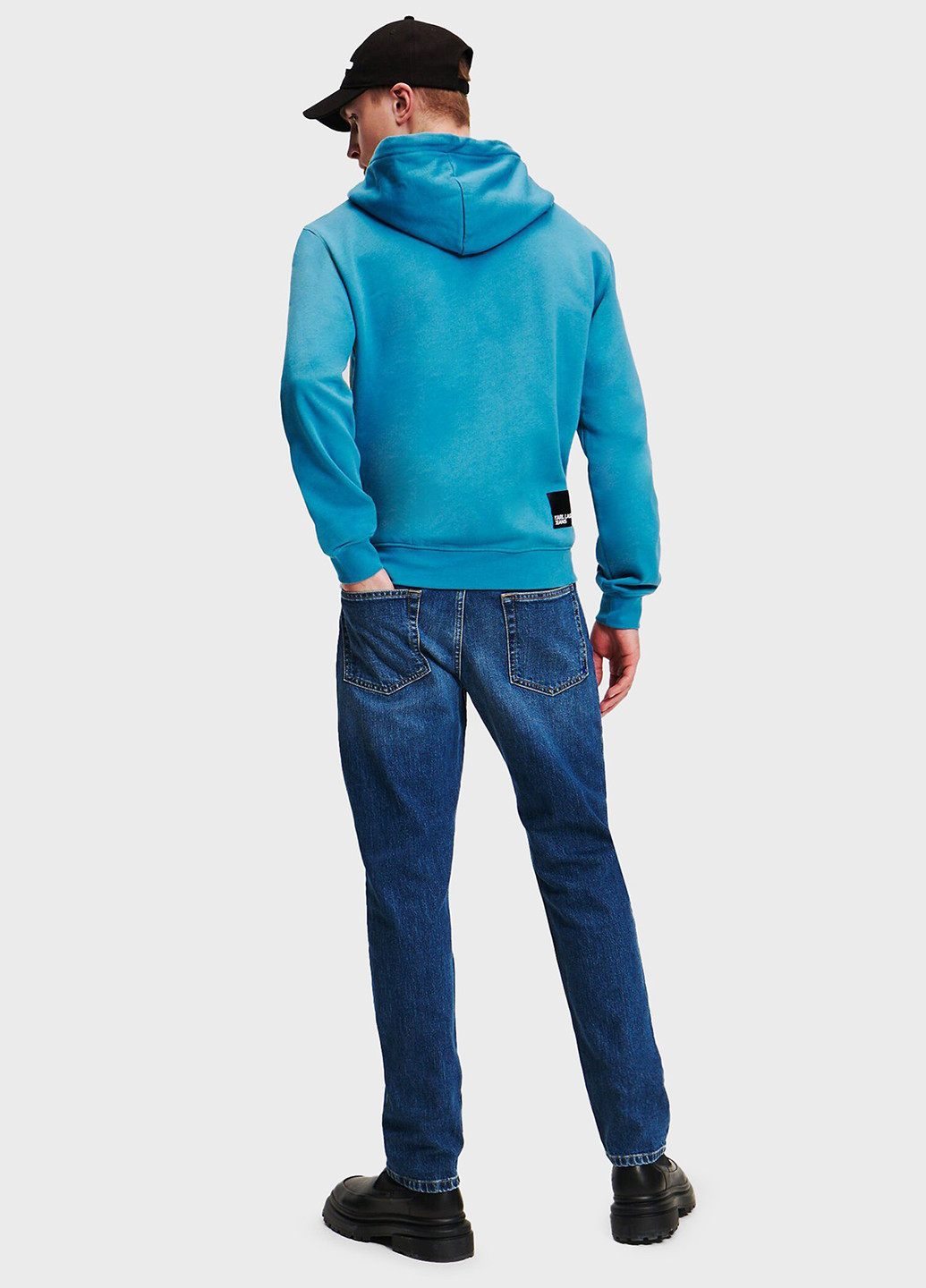 Темно-синие демисезонные зауженные джинсы Karl Lagerfeld Jeans