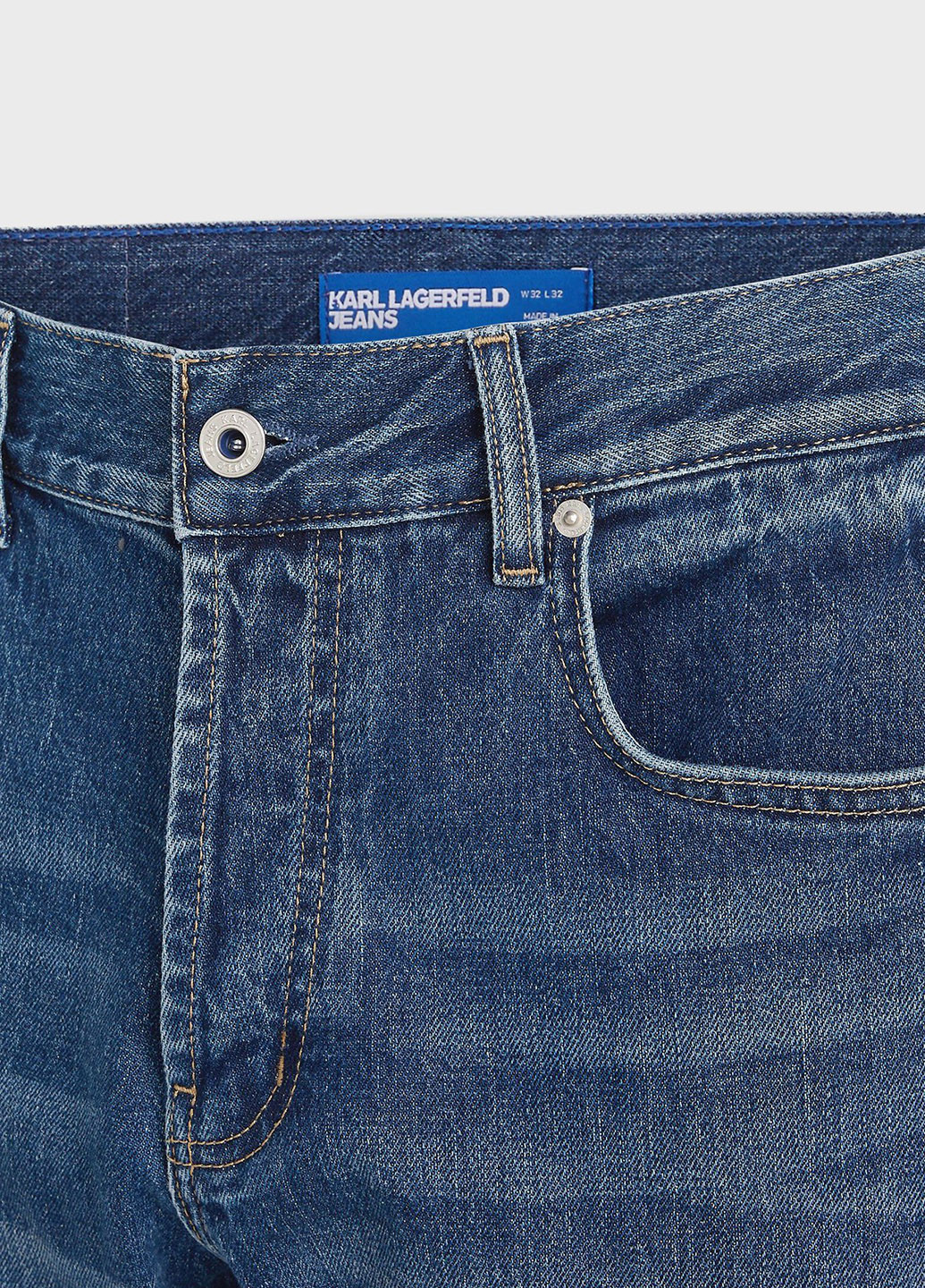 Темно-синие демисезонные зауженные джинсы Karl Lagerfeld Jeans