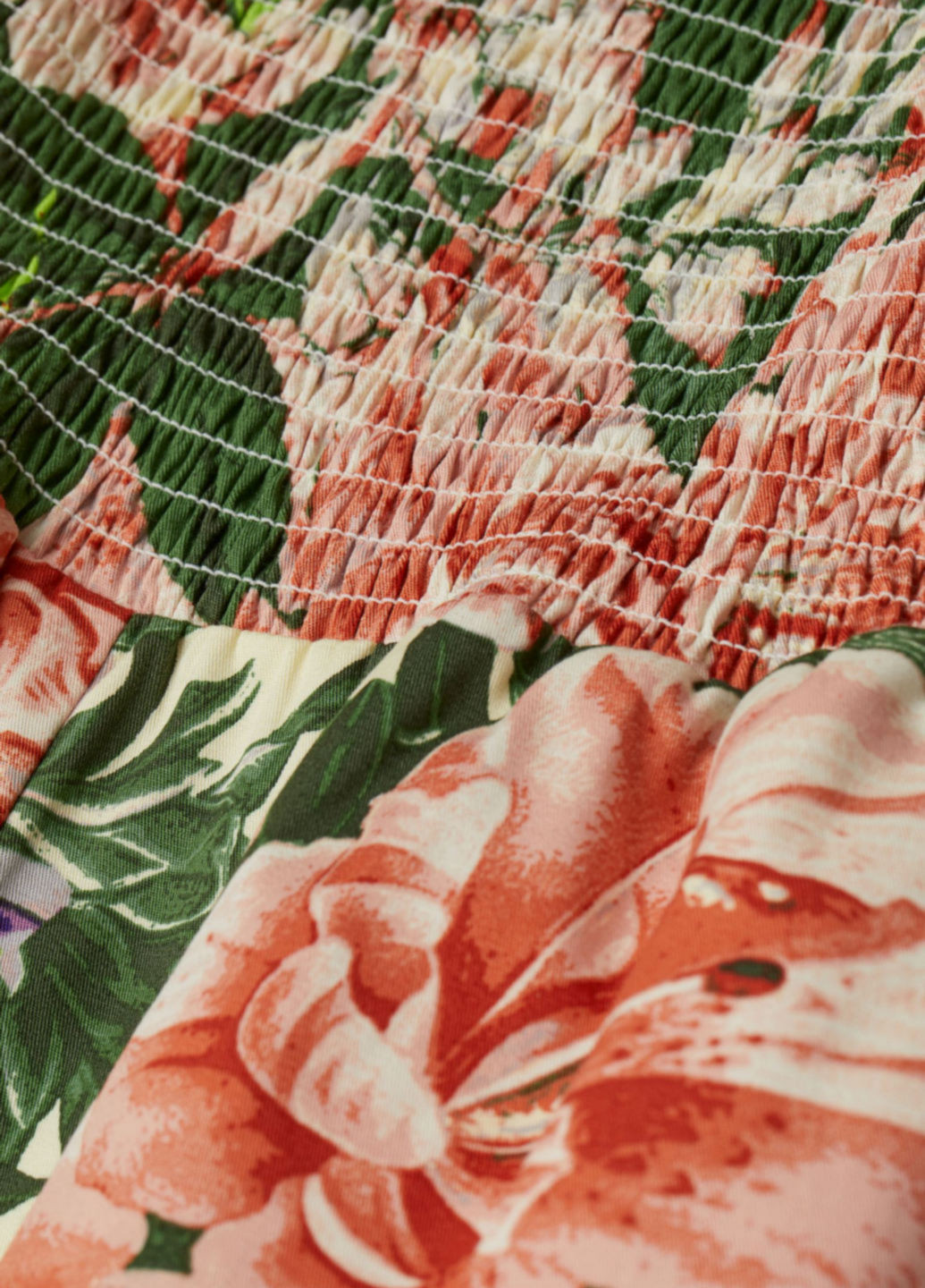 Комбинезон H&M комбинезон-шорты цветочный комбинированный кэжуал хлопок