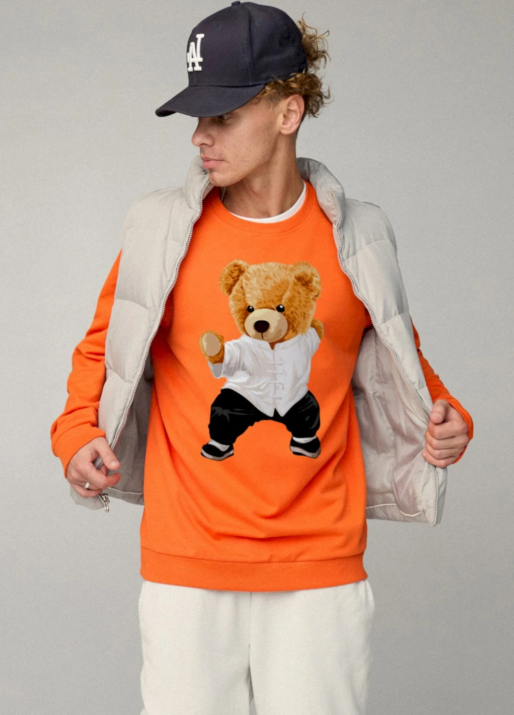 Оранжевый свитшот мужской oversize /no flis/ YAPPI (252259432)