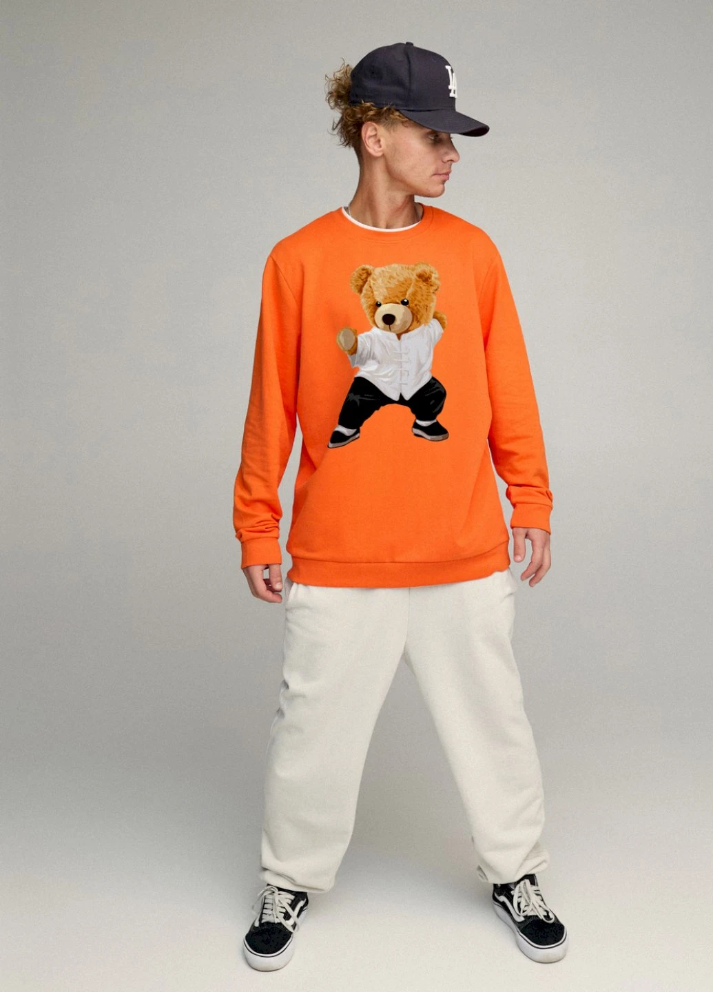 Оранжевый свитшот мужской oversize /no flis/ YAPPI (252259432)