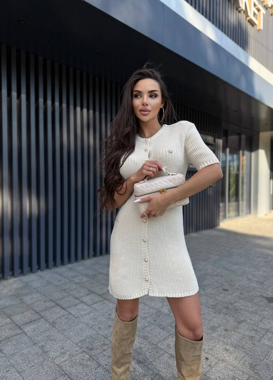 Молочна кежуал сукня No Brand однотонна