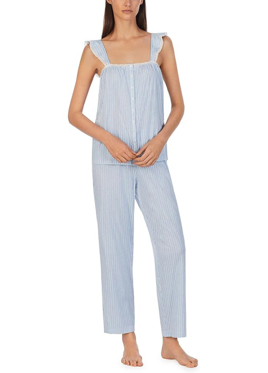 Блакитна всесезон піжама (топ, штани) топ + брюки Ralph Lauren