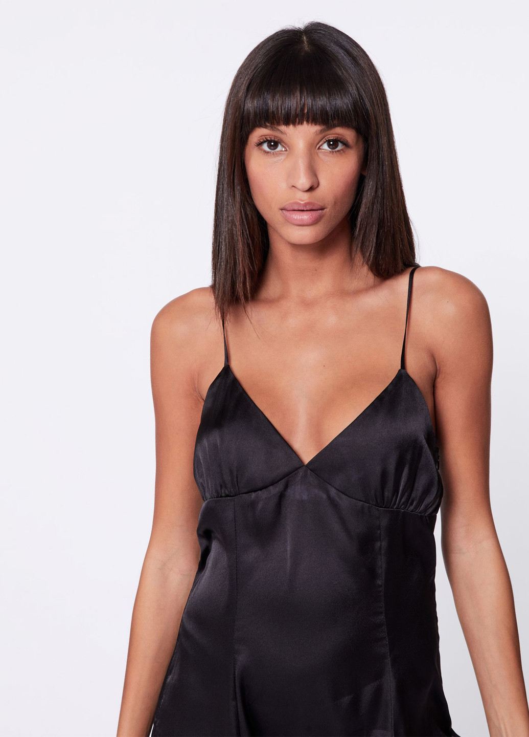 Черное кэжуал платье клеш Jennyfer однотонное